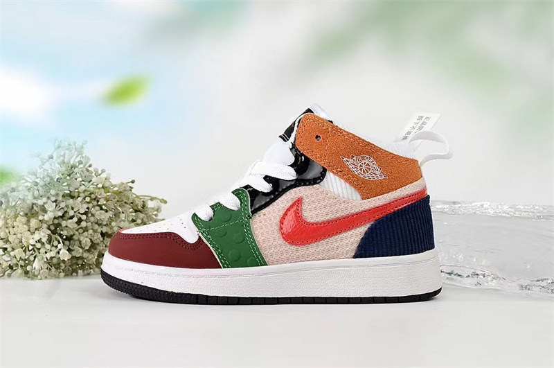 Youth Running Weapon Air Jordan 1 White/Green/Black/Red Shoes 0127 Youth Running Weapon Air Jordan 1 White/Green/Black/Red Shoes 0127